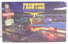 Frontier Hotel Casino Postcard Vintage Uposted Las Vegas Strip Nevada H. Hughes