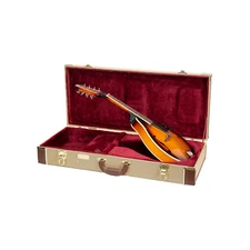 Crossrock Rectangular Wooden Case fits A-style Mandolins with Metal Feet-Tweed