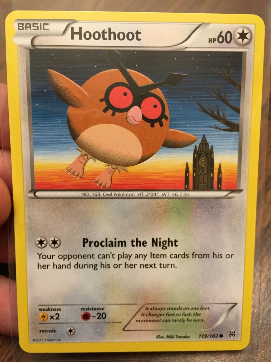 HOOTHOOT 2015 BASIC POKEMON CARD - XY-BREAKTHROUGH - #119/162 FREE  SHIPPING! WOW