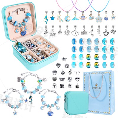  Bracelet Making Kit  DIY Craft  Girls Gifts for Kids ocean blue
