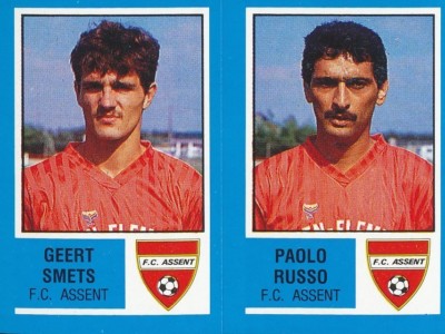 358 GEERT SMETS / PAOLO RUSSO BELGIQUE FC.ASSENT STICKER FOOTBALL 87 PANINI