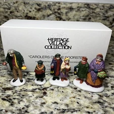 Department 56 Heritage Village: “Carolers On The Doorstep” 4pc Set w/ Box