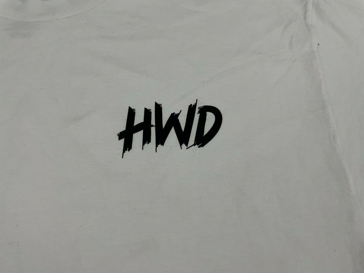 HWD Halfway Dead White Graphic T-shirt Size 2XL | eBay