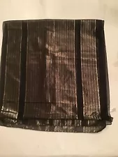 VINTAGE Scarf Made Expressly for Strawbridge Clothier Italy Black Gold 15x60