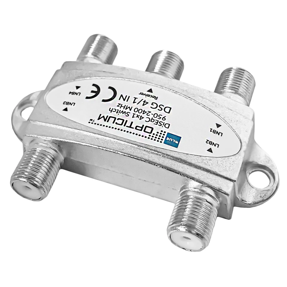 4 x DiSEqC Switch Umschalter SAT LNB Schalter 4x1 4/1 Full Verteiler HD Opticum - Bild 3 von 4
