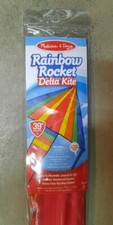 NEW Melissa  Doug Rainbow Rocket Delta Kite 39" Wingspan Ages 3 