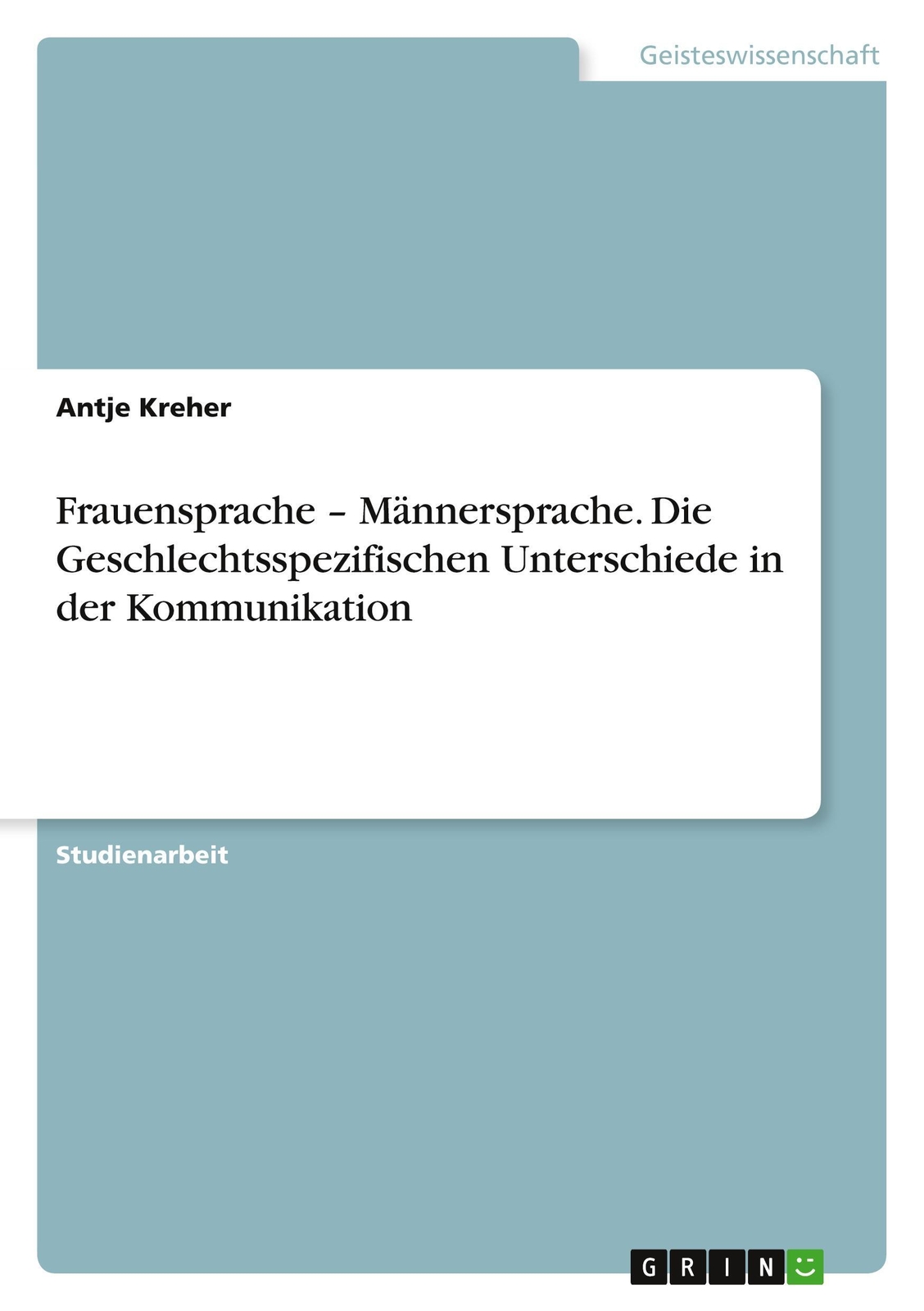 Thumbnail - Frauensprache ¿ Männersprache. Die Geschlechtsspezifischen