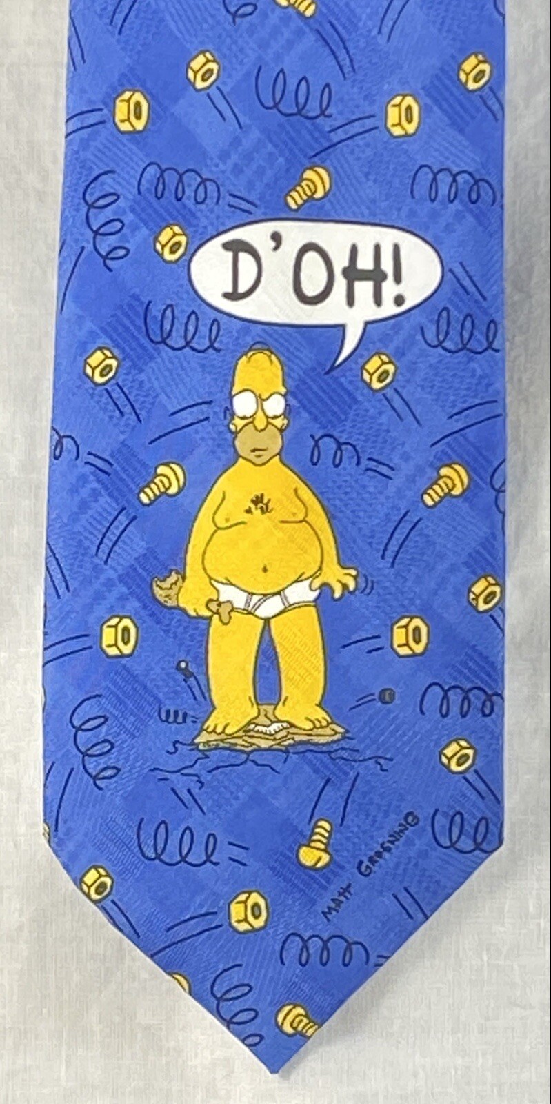 1997 HOMER SIMPSONS VINTAGE BLUE TIE 20th CENTURY FOX… Gem