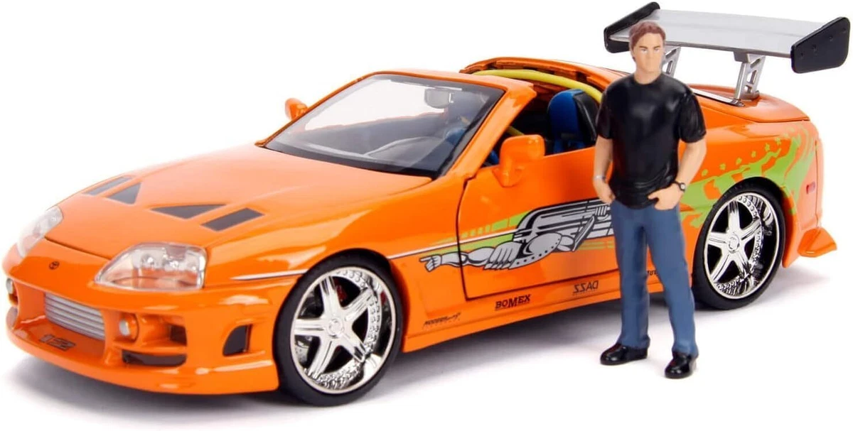 1/24 F&F Toyota Supra Orange with Brian O'Connor Figure