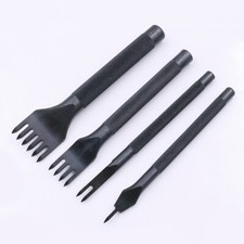 Steel Craft Punch Tools Kit Stitching Carving Working Sewing Saddle Groover 5mm