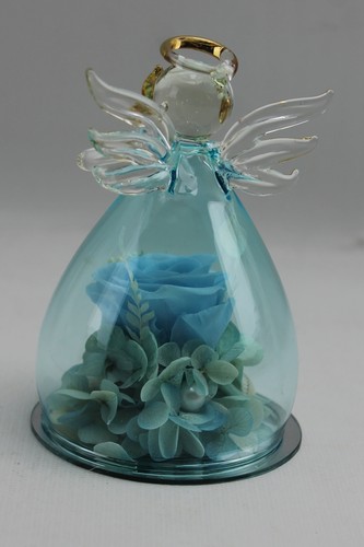 Anlunob The Only Eternal Rose Ornament Blue Statue Rose - Bild 3 von 3