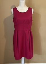 NWT J. Crew Size 10 Pink Sleeveless Pleated Wool Blend Sheath Dress
