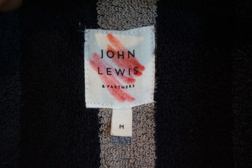 John Lewis Striped Velour Robe - M - WAS £70 - CUSTOMER RETURN - Picture 5 of 15