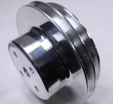 Big Block Chevy LWP Aluminum 2 Double Groove Upper Water Pump Pulley BBC 396 454