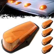 5Pcs For Ford F150 F250 F350 1980-1997 Roof Top Cab Lights Amber LED Marker Lamp