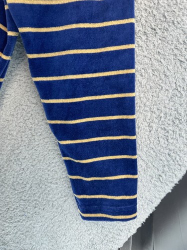 Quacker Factory Women's Striped Knit Velvet Zip Front Jacket Blue & Gold Large - Picture 9 of 23