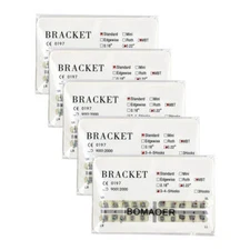 20 packs Dental orthodontic mental bracket brace standard MBT slot 022 345hooks