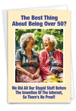 Funny Birthday Paper Card w/ envelope  -  Bday Stupid Stuff