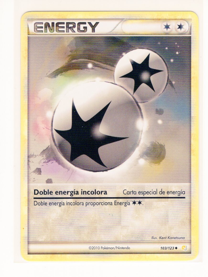 ~ESP~ SPANISH Double Colorless Energy 103/123 HGSS HeartGold Pokemon Card (LB1)