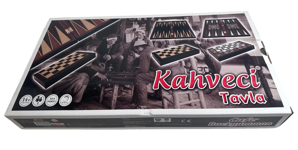 BACKGAMMON TAVLA CHECKERS DRAUGHTS SET LARGE WOODEN FOLDABLE TRADITIONAL XXL UK - Image 4 of 4
