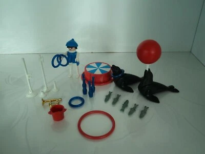 PLAYMOBIL vintage cirque dresseur otaries jonglage podium set 3518 de 1979 #2 - Photo 1/4