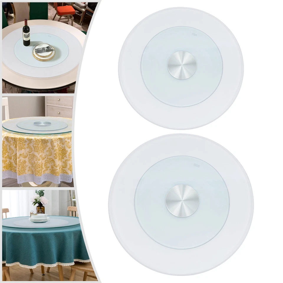 60cm/70cm/80cm Glass Turntable Dining Table Centerpiece  - Image 2 of 4