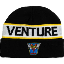 Venture Trucks Beanie Emblem Cuff Black/White/Yellow