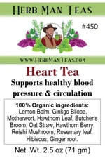 HEART TEA - with Reishi Mushroom, lowers blood pressure & heart palpitations