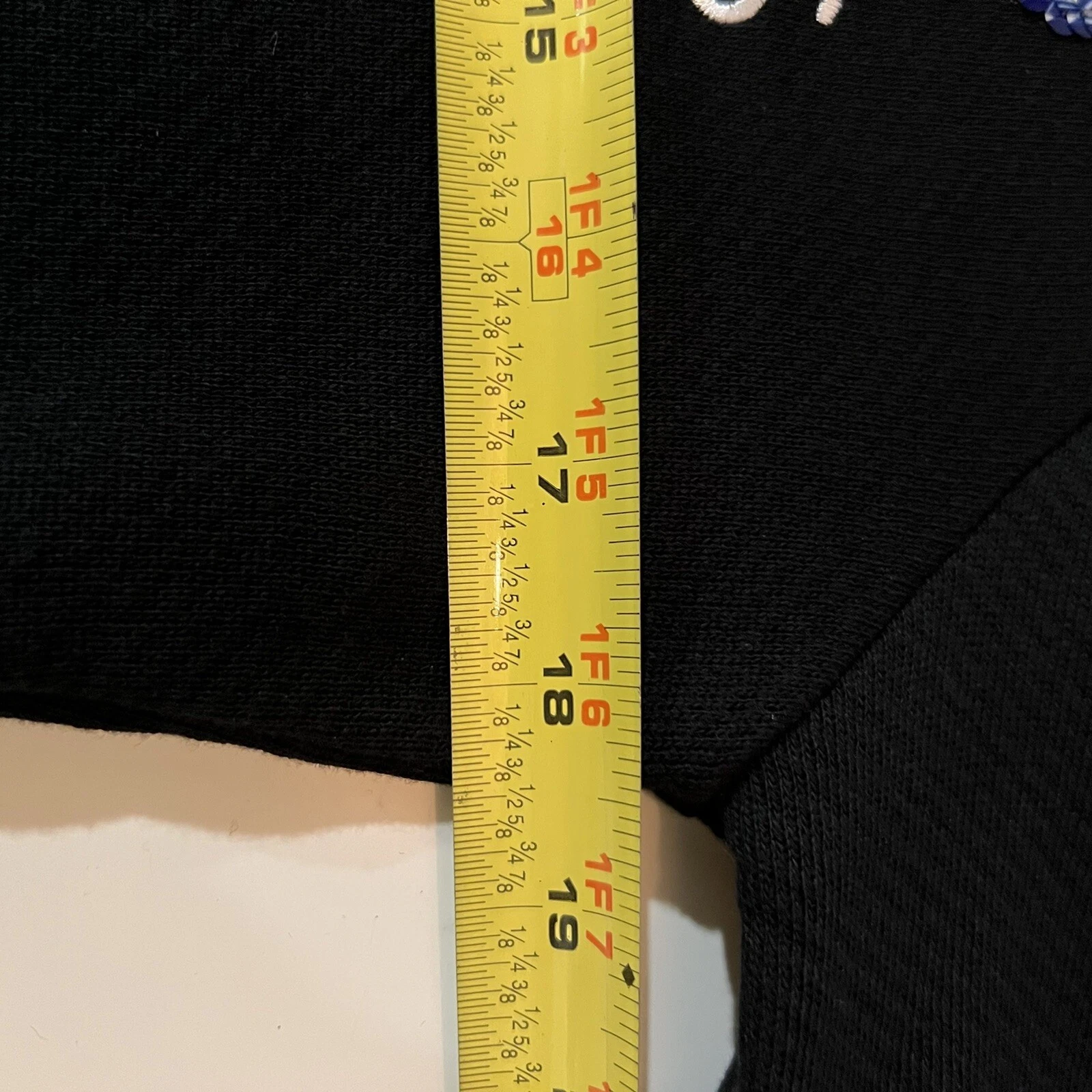 Felpa maglione Kenzo Paris nero e blu petto grafica logo paillettes M cotone