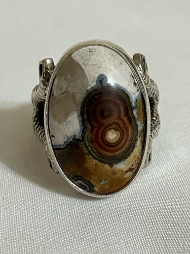 Heavy Men 925 Silver Ring Big Genuine Yemen Aqeeq Spdesign عقيق سليماني - Picture 9 of 13
