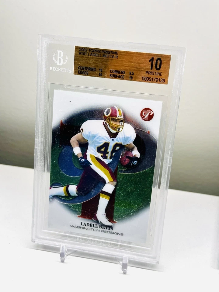 2002 Topps Pristine /499 Ladell Betts #161 Rookie RC BGS 10 PRISTINE GEM MINT - Image 2 of 3