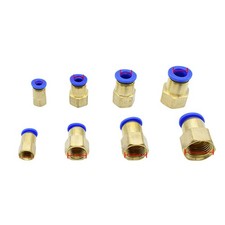 Pneumatic Straight Female Stud to Hose Tube Inline Push Fit Connector air Line