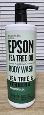 WELLBEING SPA EPSOM Tea Tree Oil Revive BODY WASH Gel ~TEA TREE & VERBENA 946ml