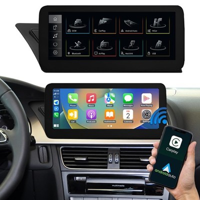 12.3' Wireless Carplay Autoradio Radio Stereo Multimedia For Audi A4 A5 S4 MMI3G