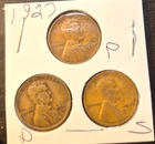 1927 P, D, S, Lincoln Wheat Cent, Penny, Fine Condition