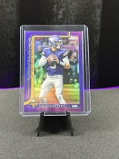 2025 Topps Chrome-J.J. MCCARTHY-Purple Refractor /75- Color Matched- Viking #199
