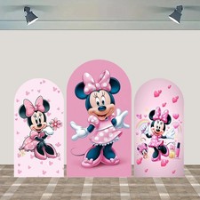 Minnie Mouse Arch Backdrop Cover Girls Birthd...