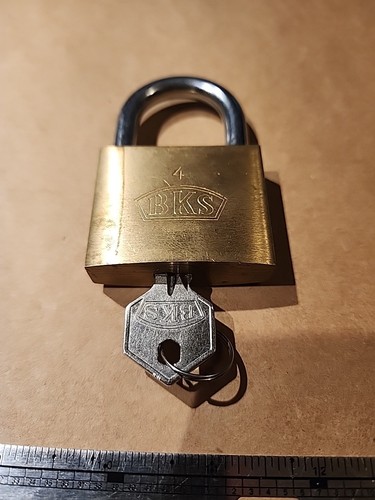 BKS High Security Padlock w Key / Made in Germany