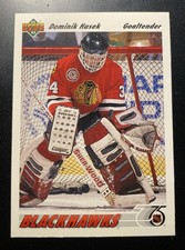 1991-92 Upper Deck Dominik Hasek Rookie Card  #335 RC Blackhawks. rookie card picture