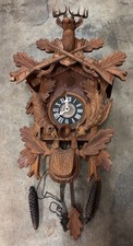Authentic Vintage #415 German Hunter Cuckoo Clock Deer/Stag Topper For Restore