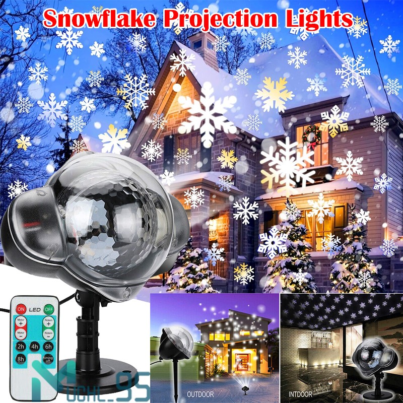 Christmas LED Laser Projector Lights Rotate Projection Lamp Indoor