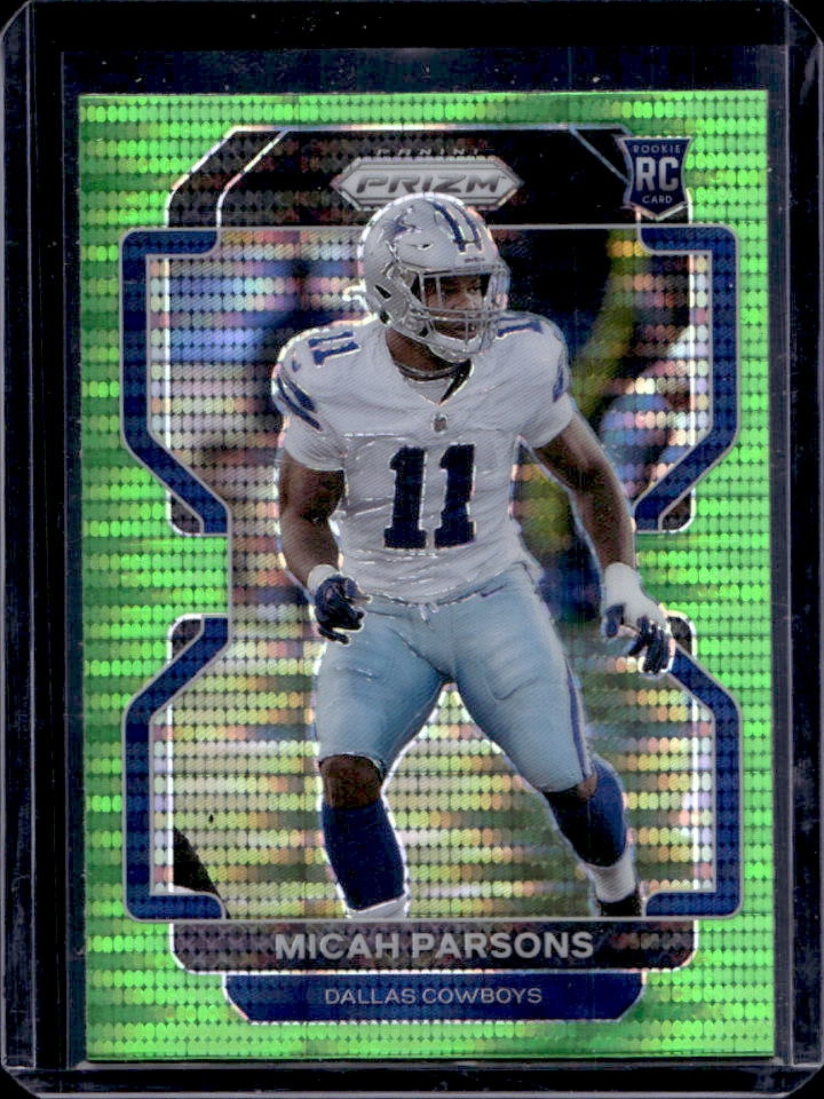 2021 Prizm Micah Parsons RC Neon Green Pulsar Rookie #382 Cowboys
