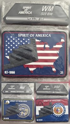 6x B2A USAF B2 Spirit Stealth Bomber Large PVC Patch Amerika Nebraska Missouri