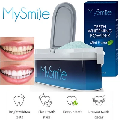 MySmile Teeth Whitening Powder Stain Removal Whitening Powder 40g Mint Flavor