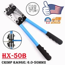 Cable Lug HX-50B 6-50mm² Crimp Pliers Wire Connector Cu/Al Terminal Crimper Tool