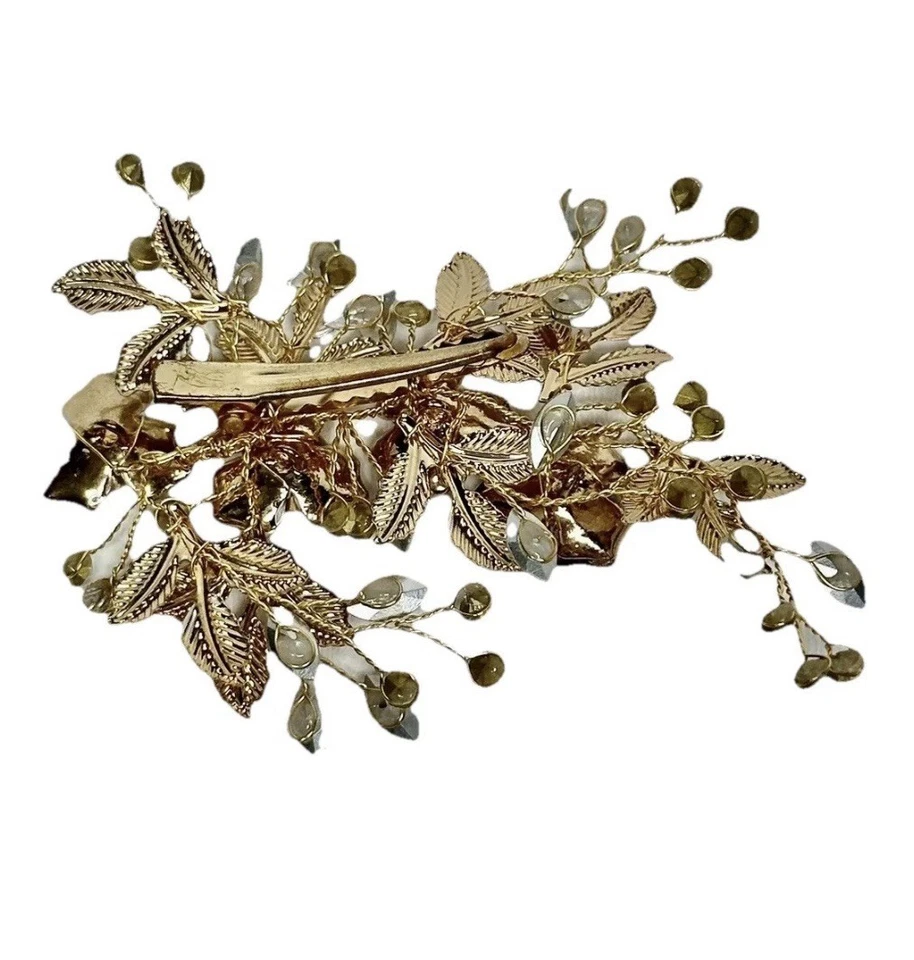 婚礼新娘发夹玫瑰金带水钻华丽 — 第 3/4 张图片