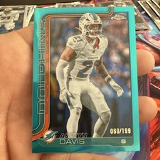 2025 Topps Chrome Football Ashtyn Davis Aqua Refractor 069/ 199