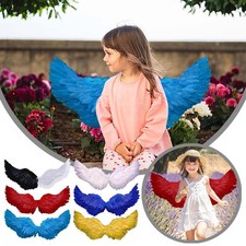 New Angel Feather Wings with Elastic Straps Angel Costume Accessories Adult Kids