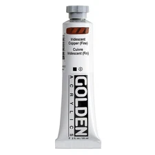 Heavy Body Acrylics, Iridescent Copper Fine, 2 fl. oz. Tube, Professional Acr...