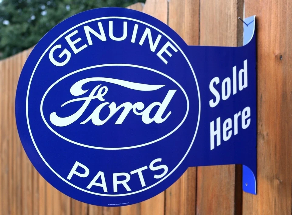 Ford Genuine Parts Metal Flange Sign – Garage Wall Decor – Man Cave | Free Ship - Image 3 of 4